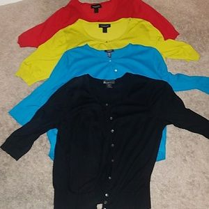 Lot of 4 summer cardigan sweaters